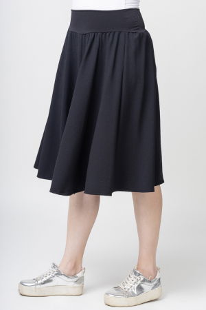 Fusta neagra in clini, midi, din vascoza (70 cm) [1]