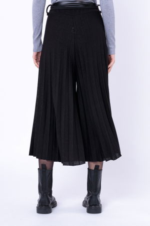Fusta pantalon din jerseu plisat negru [4]