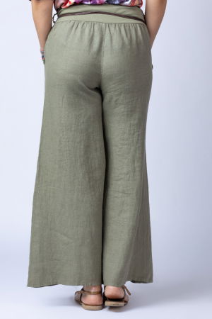 Fusta pantalon kaki casual, din in, cu o curea fancy [2]