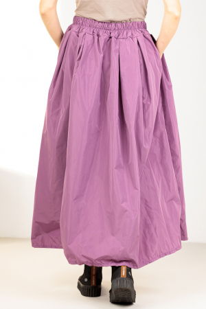 Fusta mov liliac, maxi, ampla din tafta [2]
