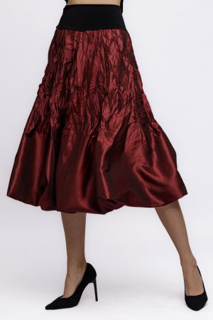 Fuste masuri mari - Fusta tip gogosar din tafta bordo