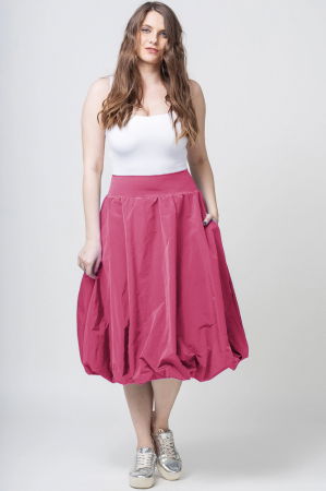 Fuste - Fusta tip gogosar din tafta, roz inchis