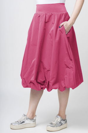 Fusta tip gogosar din tafta, roz inchis [2]
