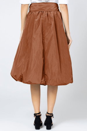 Fusta caramizie midi, tip gogosar, din tafta [2]