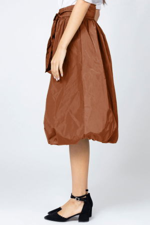 Fusta caramizie midi, tip gogosar, din tafta [1]