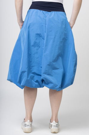 Fusta albastra midi, tip gogosar, din tafta [3]