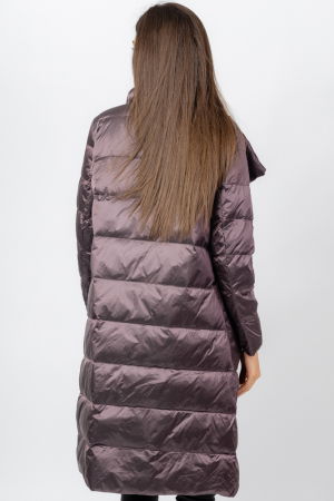 Geaca cu doua fete si umplutura din puf de gasca, bej-mov inchis [3]