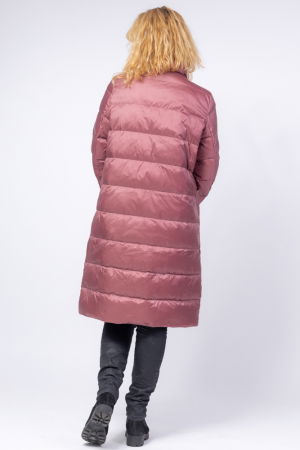 Geaca cu doua fete si umplutura din puf de gasca, roz inchis - negru [3]