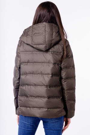 Geaca de puf usoara cu gluga, kaki [4]