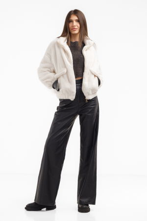 Geaca din blanita artificiala alba [4]