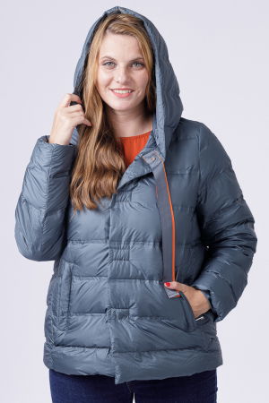 Geaca scurta cu umplutura puf gasca, turcoaz [2]