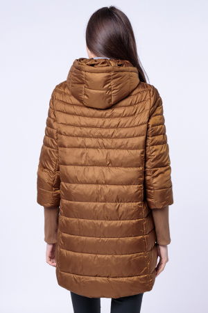 Geaca mai lunga in spate cu maneci din jerseu stranse, camel [3]