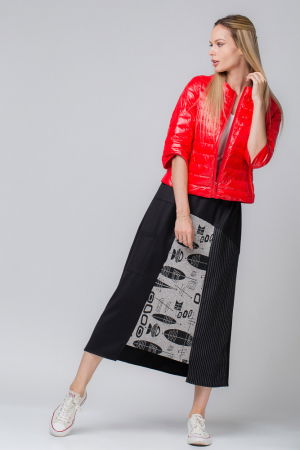 Geaca rosie Monte Cervino scurta, cu maneci 3/4 [2]