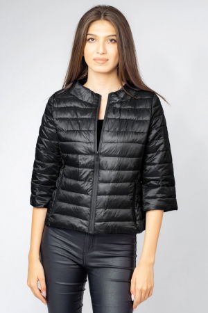 MĂSURI MARI - Geaca scurta, cu maneci 3/4, negru