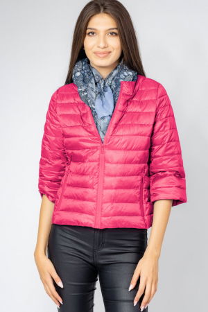 Geci & Jachete & Blazere - Geaca Monte Cervino scurta, cu maneci 3/4, fucsia