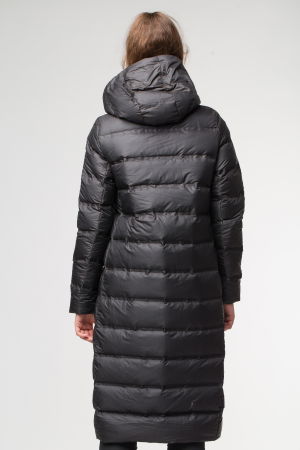 Geaca lunga cu umplutura puf gasca, neagra [1]