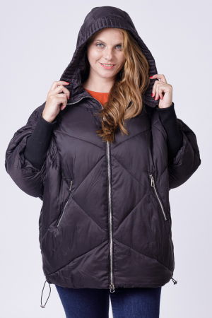 Geci & Jachete masuri mari - Geaca oversized cu maneci din jerseu stranse, neagra