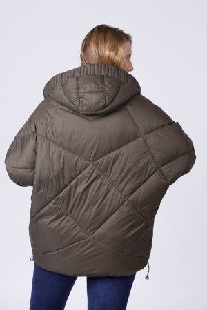 Geaca oversized cu maneci din jerseu stranse, kaki [4]