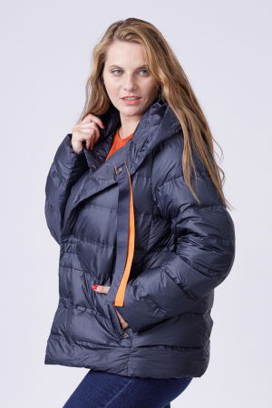 Geaca scurta cu umplutura puf gasca, bleumarin [4]