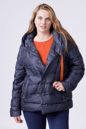 Geaca scurta cu umplutura puf gasca, bleumarin [3]