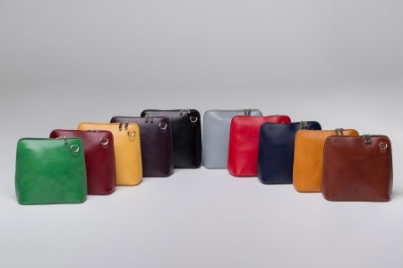 Geanta crossbody, bordo, din piele naturala [3]