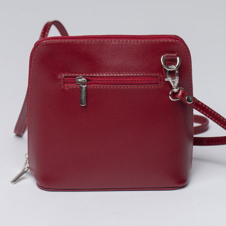 Geanta crossbody, bordo, din piele naturala [1]