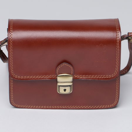 Geanta crossbody coniac deschis din piele naturala, tip postas [0]