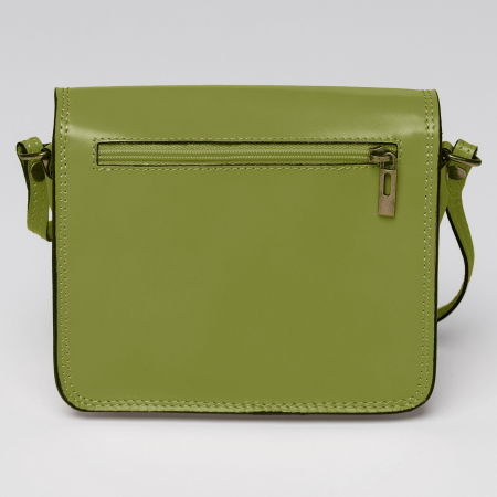 Geanta crossbody verde oliv din piele naturala tip postas [1]