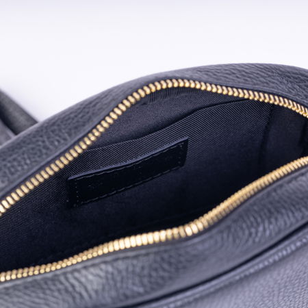 Geanta crossbody galben mustar din piele naturala, cu ciucure din piele [3]