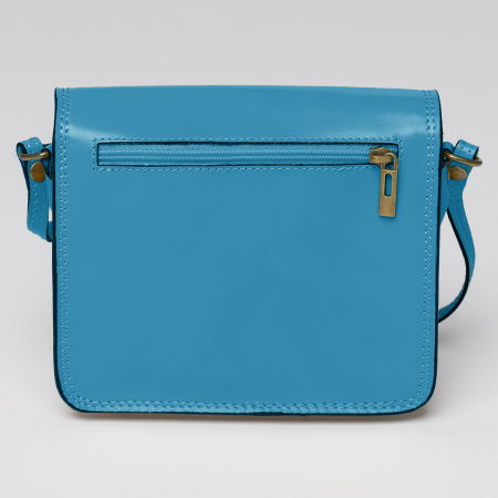 Geanta crossbody albastra din piele naturala tip postas [1]