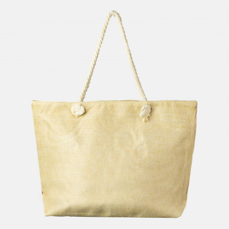 Geanta de plaja din material textil, cu imprimeu o fata dupa tabloul "Irisi" de Van Gogh [1]