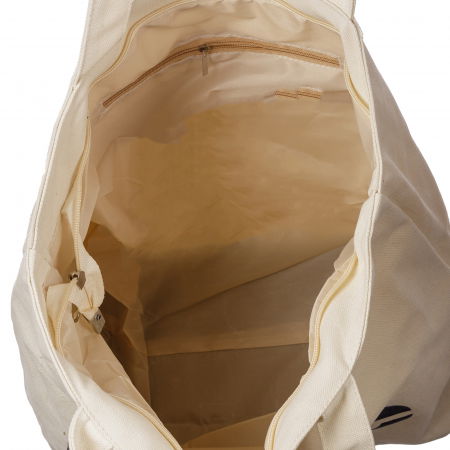 Geanta de umar din bumbac cu fermoar si imprimeu School of Life, alba [4]