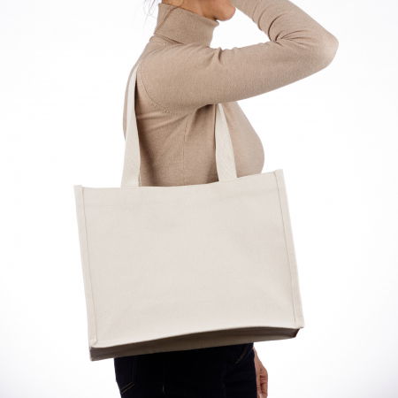 Geanta de umar din material textil cu imprimeu inspirat din pictura celebra " Cafeneaua" de Van Gogh [3]