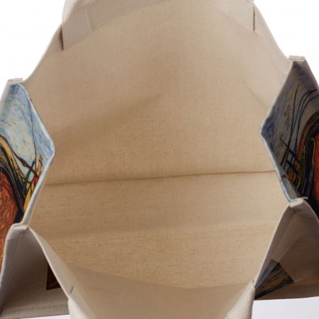 Geanta de umar din material textil cu imprimeu inspirat din pictura celebra " Cafeneaua" de Van Gogh [5]