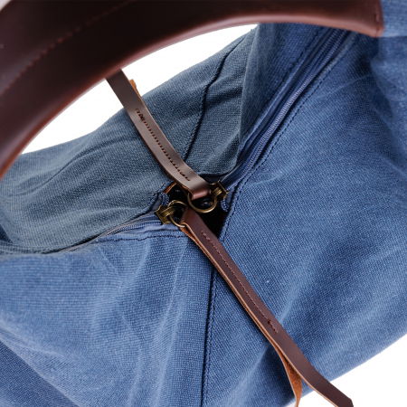 Geanta de umar din material textil si cu bareta crossbody, neagra [4]