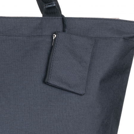 Geanta shopper multifunctionala medie din material textil panzat, negru [2]