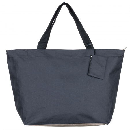 Geanta shopper multifunctionala medie din material textil panzat, negru [1]