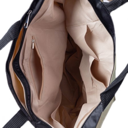 Geanta de weekend portocalie din material textil usor lucios [3]