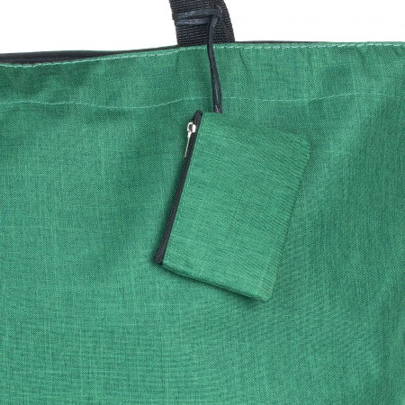Geanta de weekend verde intens din material textil panzat [2]