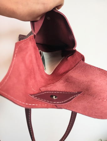 Geanta  din piele naturala ,cu bufnita pictata [1]