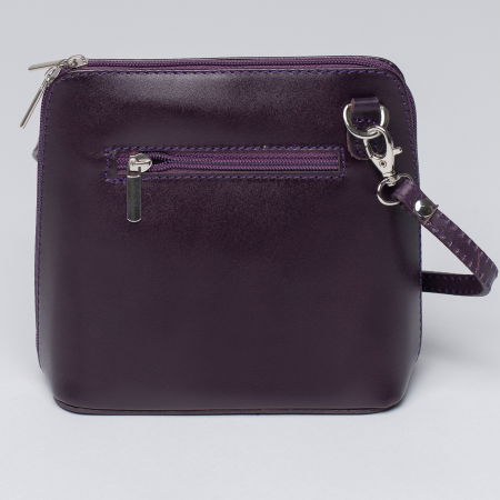 Geanta crossbody, mov inchis, din piele naturala [1]