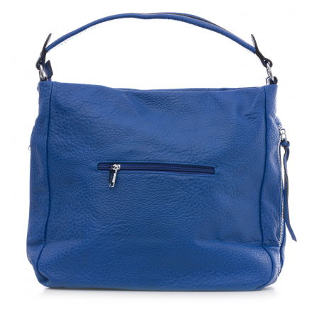Geanta albastra de umar cu doua fermoare laterale, din piele ecologica [2]