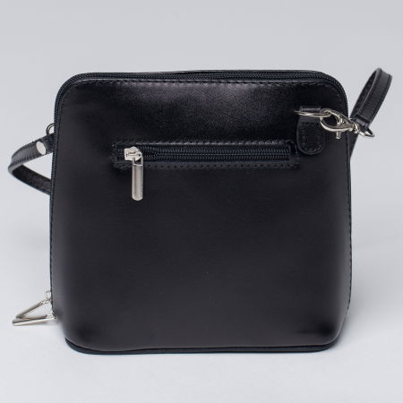 Geanta crossbody, neagra, din piele naturala [1]