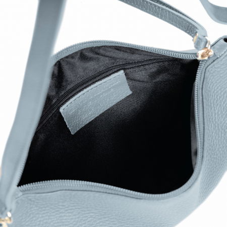 Geanta plic crossbody bleu, din piele naturala [2]