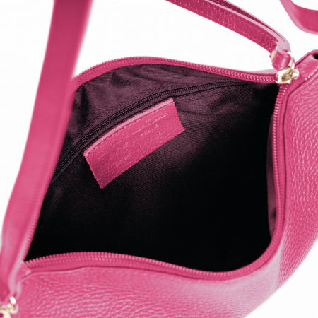 Geanta plic crossbody fucsia, din piele naturala [2]