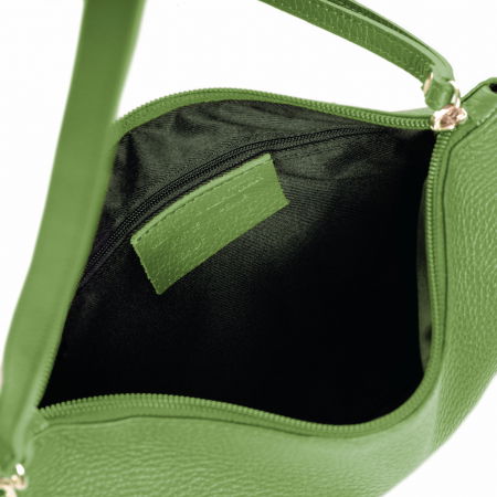 Geanta plic crossbody verde oliv, din piele naturala [2]