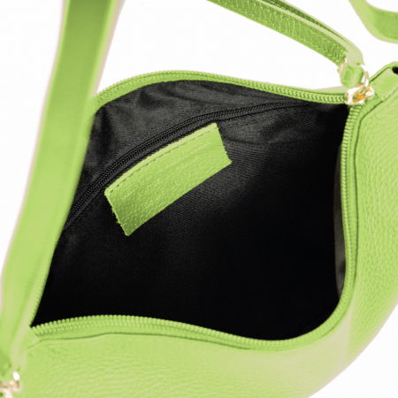 Geanta plic crossbody verde praz, din piele naturala [2]