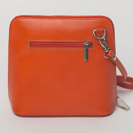 Geanta crossbody, portocalie, din piele naturala [1]
