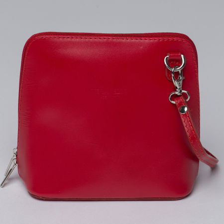 Genți din Piele Naturală - Geanta crossbody, rosie, din piele naturala