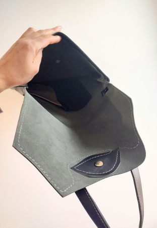 Geanta veselã din piele naturala neagrã  ,Dansul pisicuțelor [2]